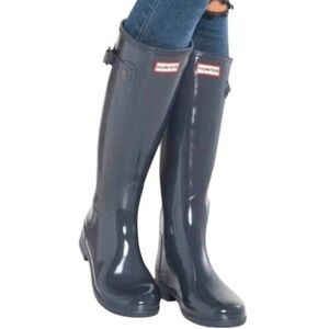 NWOB HUNTER Original Tall Gloss Rain Boot Size 6